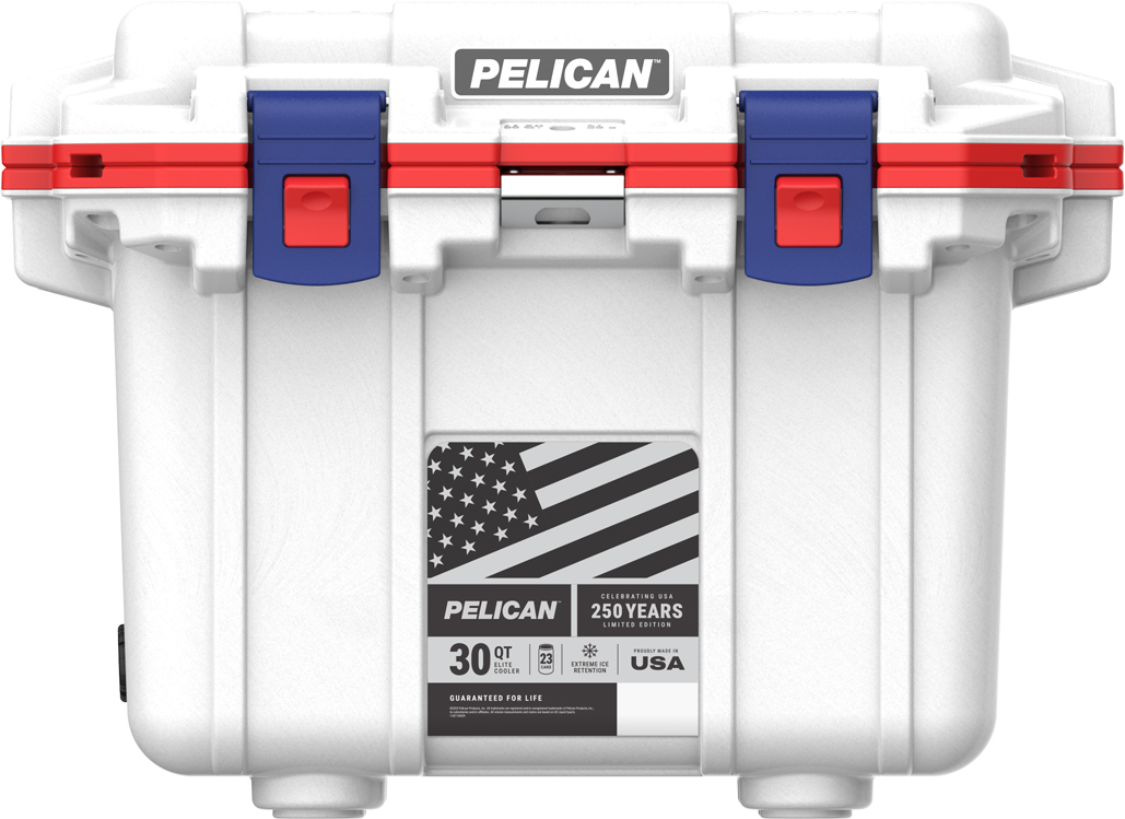 2025_PEL_Coolers_30Qt_Americana-BluLtch_Front_Mockup_med